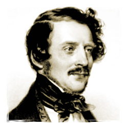 A portrait of Gaetano Donizetti