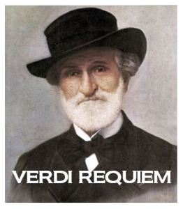 Image of Giuseppe Verdi with text Verdi Requiem